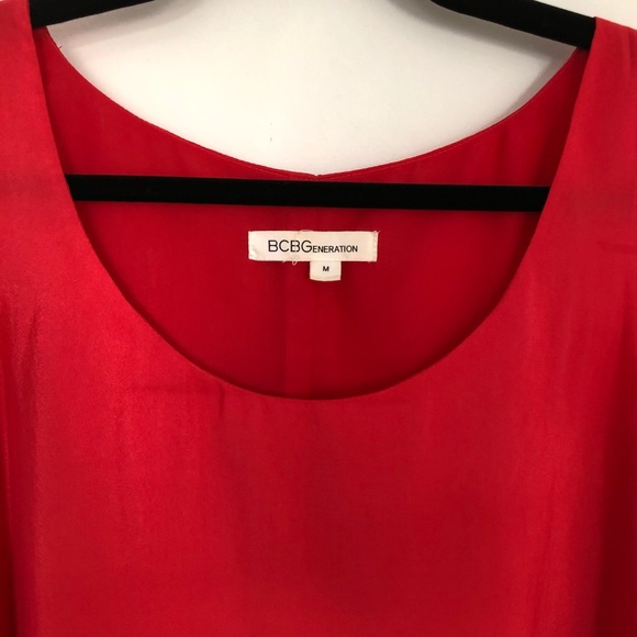 BCBGeneratiom Flowy Red Dress Medium - Picture 5 of 5